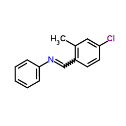 (E)-1-(4-Chloro-2-methylphenyl)-N-phenylmethanimine Structure