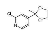 2-chloro-4-(2-methyl-1,3-dioxolan-2-yl)pyridine picture