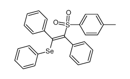 (E)-1,2-diphenyl-1-(phenylseleno)-2-(p-tolylsulfonyl)ethene结构式