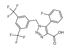 1-(3,5-bis-trifluoromethyl-benzyl)-5-(2-fluoro-phenyl)-1H-[1,2,3]triazole-4-carboxylic acid Structure