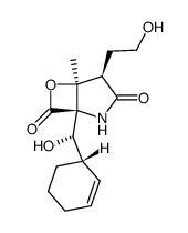 (1R,4R,5S)-1-((S)-((S)-cyclohex-2-enyl)hydroxymethyl)-4-(2-hydroxyethyl)-5-methyl-6-oxa-2-azabicyclo[3.2.0]heptane-3,7-dione结构式