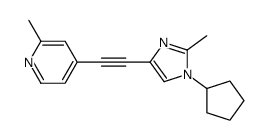 4-[2-(1-cyclopentyl-2-methylimidazol-4-yl)ethynyl]-2-methylpyridine Structure