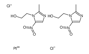 dichlorobis(2-methyl-5-nitro-1H-imidazole-1-ethanol-N3)platinum结构式