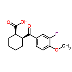 CIS-2-(3-FLUORO-4-METHOXYBENZOYL)CYCLOHEXANE-1-CARBOXYLIC ACID结构式