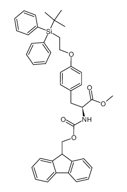 methyl (S)-2-((((9H-fluoren-9-yl)methoxy)carbonyl)amino)-3-(4-(2-(tert-butyldiphenylsilyl)ethoxy)phenyl)propanoate Structure