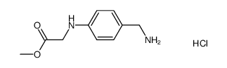 (4-aminomethyl-phenylamino)-acetic acid methyl ester hydrochloride Structure