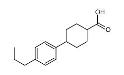 4-(4-propylphenyl)cyclohexane-1-carboxylic acid结构式