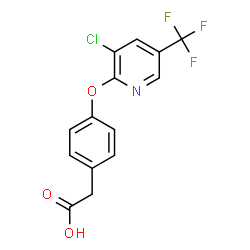 2-(4-([3-CHLORO-5-(TRIFLUOROMETHYL)-2-PYRIDINYL]OXY)PHENYL)ACETIC ACID结构式