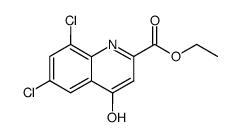 6,8-dichloro-4-hydroxy-quinoline-2-carboxylic acid ethyl ester Structure