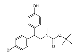 [2-(4-bromo-phenyl)-2-(4-hydroxy-phenyl)-ethyl]-methyl-carbamic acid tert-butyl ester结构式