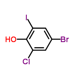 4-Bromo-2-chloro-6-iodophenol结构式