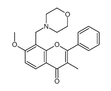 7-methoxy-3-methyl-8-(morpholin-4-ylmethyl)-2-phenylchromen-4-one结构式