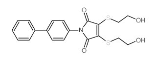 1H-Pyrrole-2,5-dione, 1-[1,1'-biphenyl]-4-yl-3,4-bis[(2-hydroxyethyl)thio]- Structure