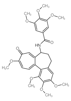 Benzamide, 3,4,5-trimethoxy-N-(5,6,7,9-tetrahydro-1,2,3,10-tetramethoxy-9-oxobenzo[a]heptalen-7-yl)-, (S)- structure