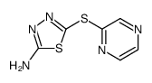 1,3,4-Thiadiazol-2-amine, 5-(2-pyrazinylthio) Structure