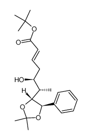 (5S,6S,2E)-tert-butyl 6-[(4R,5R)-2,2-dimethyl-5-phenyl-1,3-dioxolan-4-yl]-5-hydroxyhept-2-enoate Structure