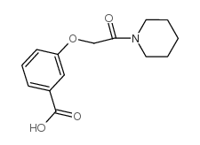 3-(2-氧代-2-哌啶-1-基-乙氧基)-苯甲酸结构式