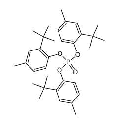 tris(2-(tert-butyl)-4-methylphenyl) phosphate结构式