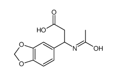 3-acetamido-3-(1,3-benzodioxol-5-yl)propanoic acid结构式