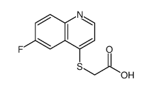 Acetic acid, 2-[(6-fluoro-4-quinolinyl)thio]结构式