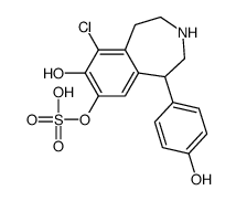 [9-chloro-8-hydroxy-5-(4-hydroxyphenyl)-2,3,4,5-tetrahydro-1H-3-benzazepin-7-yl] hydrogen sulfate结构式