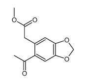 Methyl 2-acetyl-4,5-methylenedioxyphenylacetate Structure