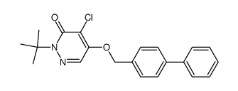 2-tert-butyl-4-chloro-5-(4-biphenylmethyl)oxy-3-(2H)-pyridazinone结构式