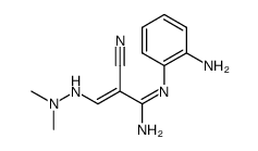 (1E)-N'-(2-aminophenyl)-2-cyano-3-(2,2-dimethylhydrazinyl)acrylimidamide Structure