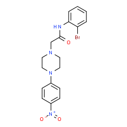 N-(2-BROMOPHENYL)-2-[4-(4-NITROPHENYL)PIPERAZINO]ACETAMIDE structure
