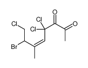 7-bromo-4,4,8-trichloro-6-methyloct-5-ene-2,3-dione Structure