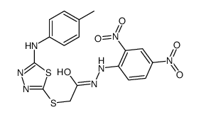 N'-(2,4-dinitrophenyl)-2-[[5-(4-methylanilino)-1,3,4-thiadiazol-2-yl]sulfanyl]acetohydrazide Structure