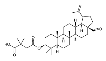 (3β)-3-[4-carboxy-3-methyl-1-oxobutoxy]lup-20(29)-en-28-al Structure