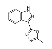((methyl-5 oxadiazolyl-1,3,4)-2)-3 indazole结构式