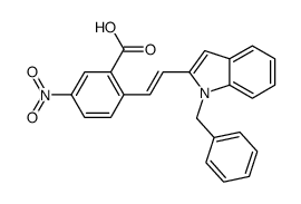 2-[2-(1-benzylindol-2-yl)ethenyl]-5-nitrobenzoic acid Structure