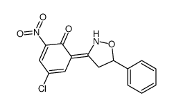 4-chloro-2-nitro-6-(5-phenyl-1,2-oxazolidin-3-ylidene)cyclohexa-2,4-dien-1-one Structure