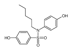 4-hydroxy-N-(4-hydroxyphenyl)-N-pentylbenzenesulfonamide结构式