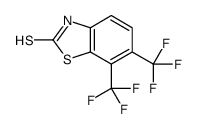 6,7-bis(trifluoromethyl)-3H-1,3-benzothiazole-2-thione结构式