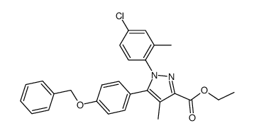 ethyl 5-[4-(benzyloxy)phenyl]-1-(4-chloro-2-methylphenyl)-4-methyl-1H-pyrazole-3-carboxylate结构式