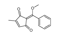 2-[methoxy(phenyl)methylidene]-4-methylcyclopent-4-ene-1,3-dione结构式