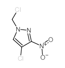 4-Chloro-1-(chloromethyl)-3-nitro-1H-pyrazole结构式