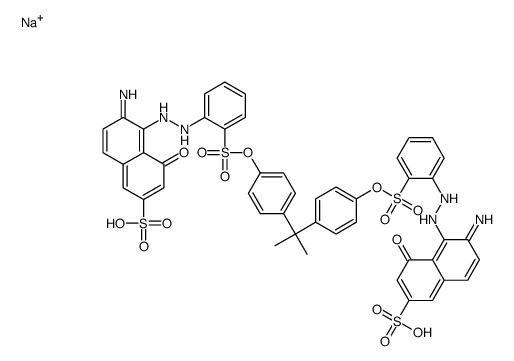 5,5'-[isopropylidenebis(4,1-phenyleneoxysulphonyl-2,1-phenyleneazo)]bis[6-amino-4-hydroxynaphthalene-2-sulphonic] acid, sodium salt结构式