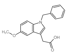 2-(1-benzyl-5-methoxy-indol-3-yl)acetic acid结构式