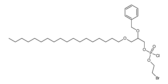 2-(benzyloxy)-3-(octadecyloxy)propyl (2-bromoethyl) phosphorochloridate结构式