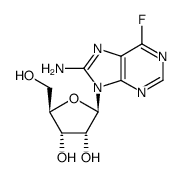 6-Fluoro-8-amino-purine riboside Structure
