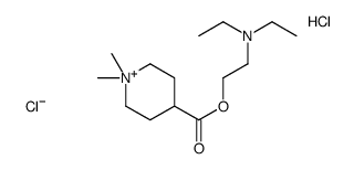 2-(diethylamino)ethyl 1,1-dimethylpiperidin-1-ium-4-carboxylate,chloride,hydrochloride Structure