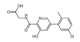 {[5-(5-Chloro-2-methylphenyl)-3-hydroxypyridine-2-carbonyl]amino}-acetic acid结构式