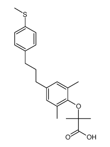 2-[2,6-dimethyl-4-[3-[4-(methylthio)phenyl]-propyl]phenoxy]-2-methyl-propanoic acid结构式