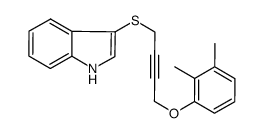 3-[4-(2,3-dimethylphenyloxy)but-2-ynylthio]indole结构式