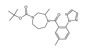 tert-butyl 3-methyl-4-(5-methyl-2-(2H-1,2,3-triazol-2-yl)benzoyl)-1,4-diazepane-1-carboxylate结构式