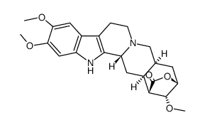 ent-18α-hydroxy-10,11,17β-trimethoxy-(15β)-yohimbane-16α-carboxylic acid lactone结构式